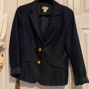 Loft Outlet Navy blazer with gold button accents
